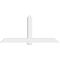 Ekena Millwork Eugene Architectural Grade PVC Gable Bracket, 84"W x 38 1/2"H x 6"D x 6"F, 11/12 Pitch GBP084X39X0606EUG00 - alternate 3